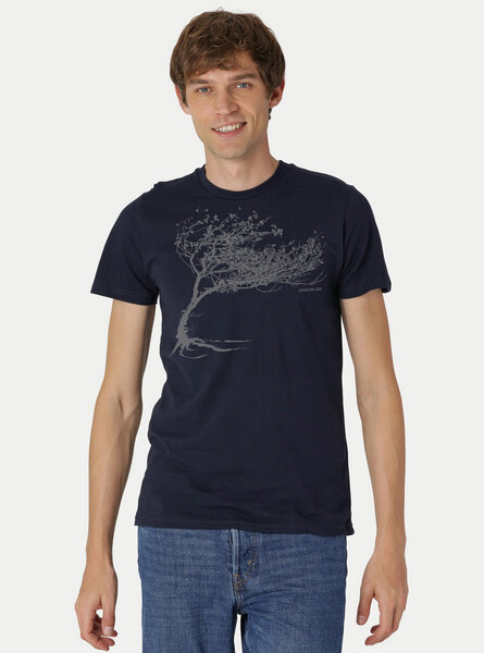 Peaces.bio - handbedruckte Biomode Bio-Herren-T-Shirt "Windy Tree" von Peaces.bio - handbedruckte Biomode