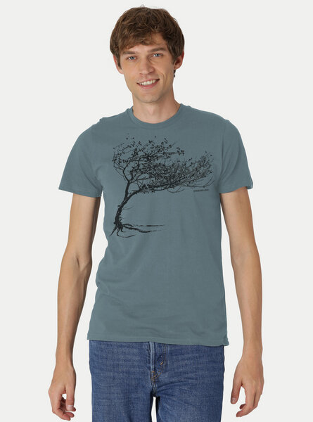 Peaces.bio - handbedruckte Biomode Bio-Herren-T-Shirt "Windy Tree" von Peaces.bio - handbedruckte Biomode