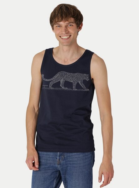 Peaces.bio - handbedruckte Biomode Bio-Herren-Tank Top Leopard von Peaces.bio - handbedruckte Biomode