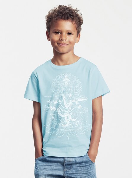 Peaces.bio - handbedruckte Biomode Bio-Kinder T-Shirt Ganesha von Peaces.bio - handbedruckte Biomode