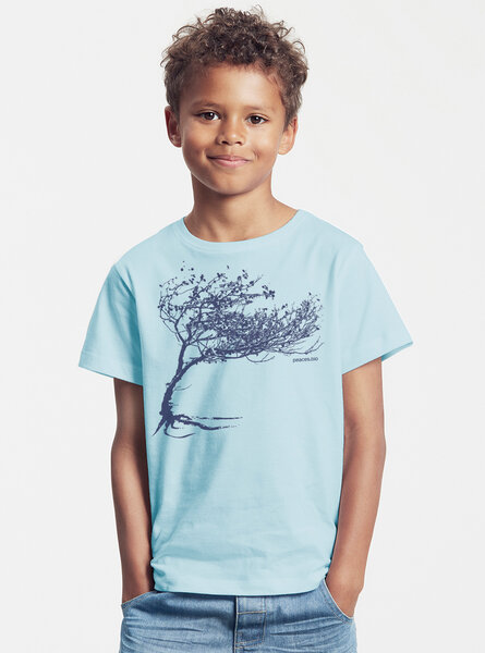 Peaces.bio - handbedruckte Biomode Bio-Kinder T-Shirt Windy Tree von Peaces.bio - handbedruckte Biomode