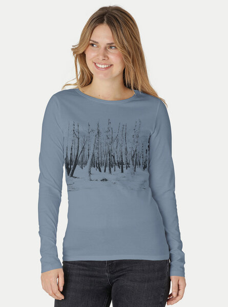 Peaces.bio - handbedruckte Biomode Damen Langarmshirt Woodland von Peaces.bio - handbedruckte Biomode