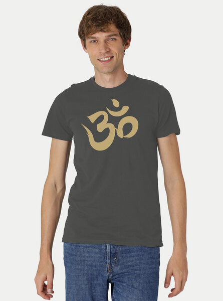 Peaces.bio - handbedruckte Biomode Fit T-Shirt "Om" Herren von Peaces.bio - handbedruckte Biomode