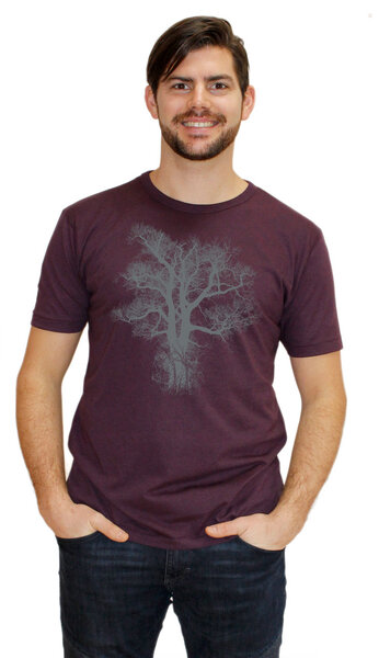 Peaces.bio - handbedruckte Biomode Herren-Bambus-Viskose-T-Shirt Chestnut von Peaces.bio - handbedruckte Biomode