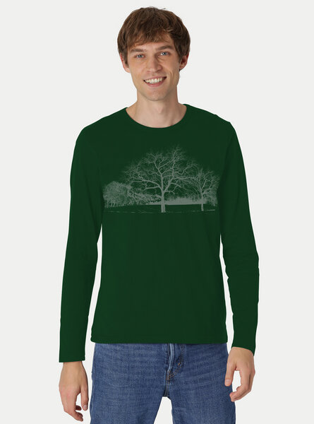 Peaces.bio - handbedruckte Biomode Herren Langarmshirt Landscape von Peaces.bio - handbedruckte Biomode