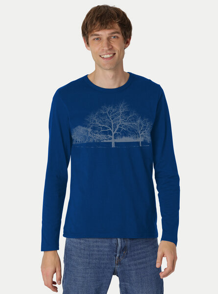 Peaces.bio - handbedruckte Biomode Herren Langarmshirt Landscape von Peaces.bio - handbedruckte Biomode