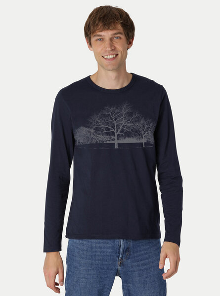 Peaces.bio - handbedruckte Biomode Herren Langarmshirt Landscape von Peaces.bio - handbedruckte Biomode