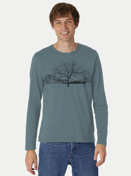 Peaces.bio - handbedruckte Biomode Herren Langarmshirt Landscape von Peaces.bio - handbedruckte Biomode