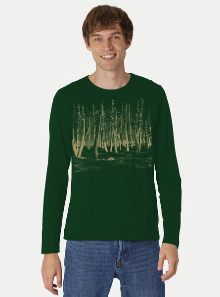 Peaces.bio - handbedruckte Biomode Herren Langarmshirt Woodland von Peaces.bio - handbedruckte Biomode