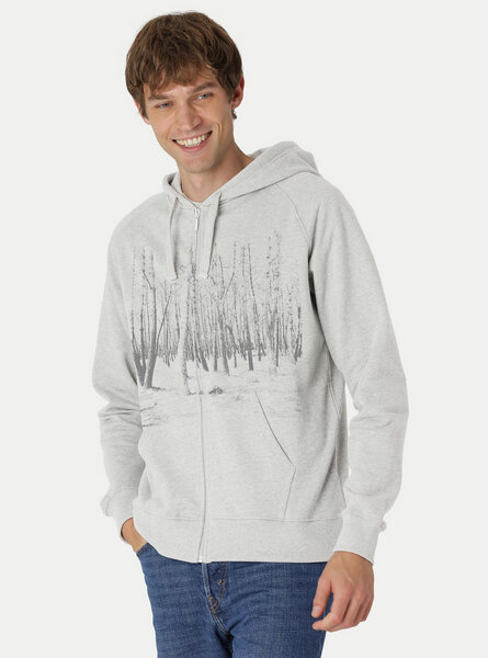 Peaces.bio - handbedruckte Biomode Herren Zip-Hoodie Woodland von Peaces.bio - handbedruckte Biomode