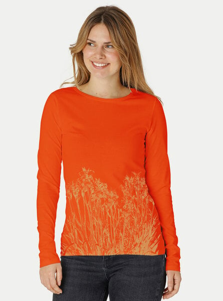 Peaces.bio - handbedruckte Biomode Langarmshirt Damen Mystic Iris von Peaces.bio - handbedruckte Biomode