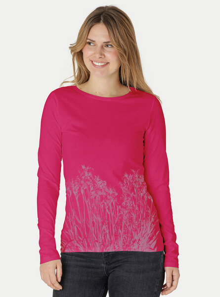 Peaces.bio - handbedruckte Biomode Langarmshirt Damen Mystic Iris von Peaces.bio - handbedruckte Biomode