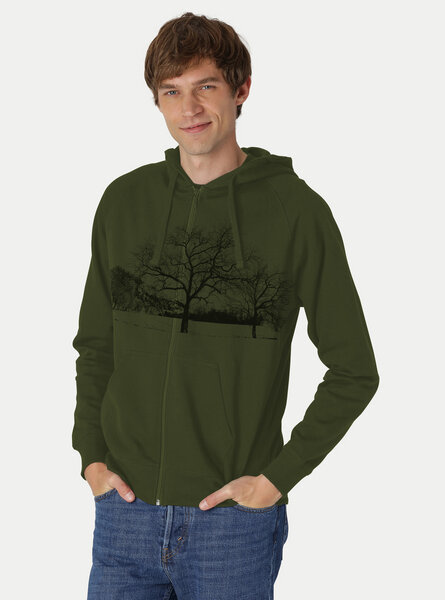 Peaces.bio - handbedruckte Biomode Zip-Hoodie Landscape Herren von Peaces.bio - handbedruckte Biomode