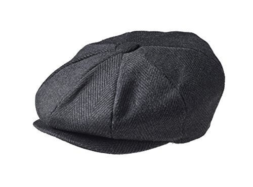 Peaky Blinders Schiebermütze, Newsboy-Stil - Schwarze Nadelstreifen - XX-Large (63 cm) von Peaky Blinders