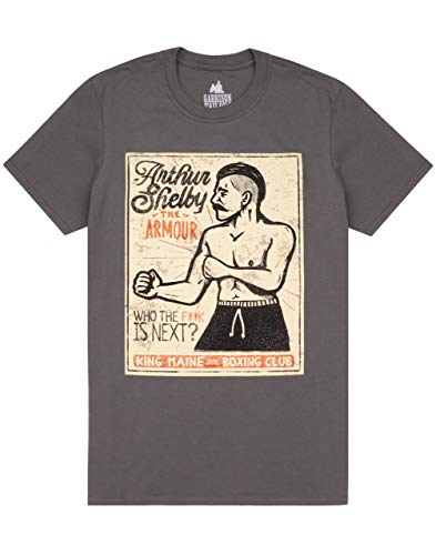 Peaky Blinders T-Shirt Herren Erwachsene Arthur Shelby Poster Boxing Club graue XL von Peaky Blinders