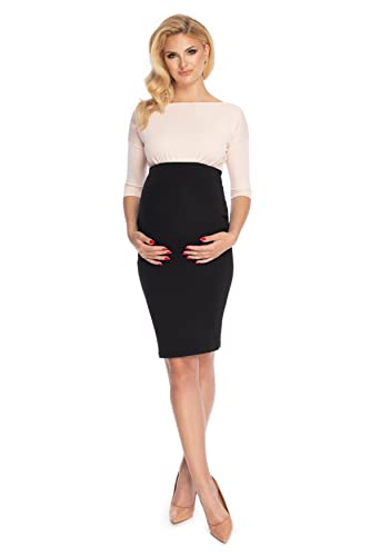 Pee Ka Boo Umstandsrock aus Baumwolle - Rock für Schwangere Kleid für Mütter - Bequemer Rock Schwarz Umstandsmode S/M Pee Ka Boo Umstandsrock aus Baumwolle - Rock für Schwangere Kleid für Mütter - Bequemer Rock Schwarz Umstandsmode S/M von Pee Ka Boo