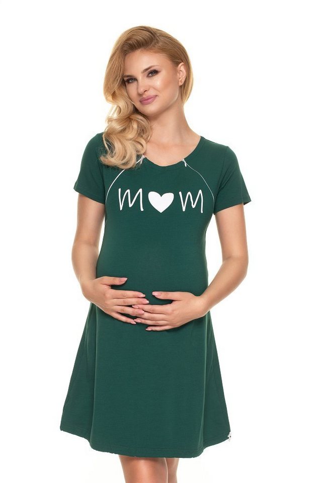 PeeKaBoo Umstandsnachthemd Still-Nachthemd MOM mit Herzprint von PeeKaBoo