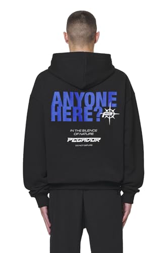 Pegador Herren Hoodie Gien Oversized Black (DE/NL/SE/PL, Alphanumerisch, M, Regular, Regular, Black) von Pegador