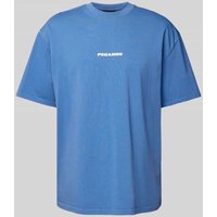 Pegador Oversized T-Shirt mit Label-Print Modell 'COLNE' in Blau, Größe M von Pegador