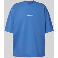 Pegador Oversized T-Shirt mit Label-Print in Blau, Größe L von Pegador