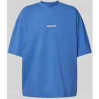 Pegador Oversized T-Shirt mit Label-Print in Blau, Größe XS von Pegador