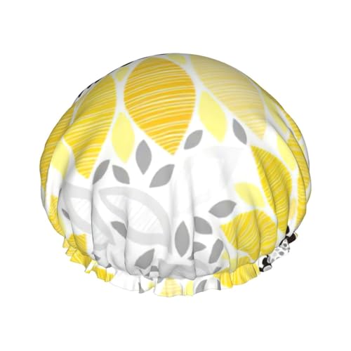 Abstract Sunflowers Print Shower CapSoft,Reusable, Double WaterproofBath Hat Women,Breathable, von Peiyeety