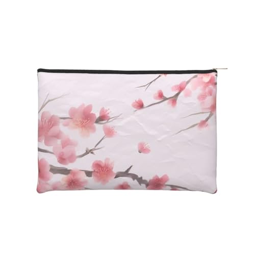 Wiederverwendbare Kosmetiktasche aus Papier, Wasserabweisende Kosmetiktasche, Make-up-Beutel für Damen, Reise-Organizer/Plum Blossom von Peiyeety