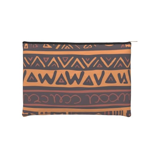 Wiederverwendbare Kosmetiktasche aus Papier, Wasserabweisende Kosmetiktasche, Make-up-Beutel für Damen, Reise-Organizer-Tasche/afrikanisches Schlammtuch, Tribal-Stil von Peiyeety