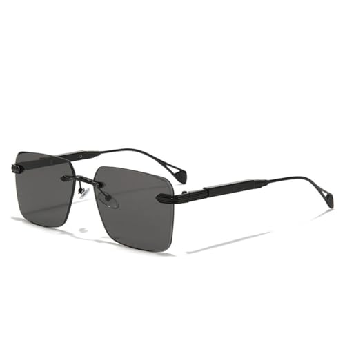 PenKee Randlose Designer-Sonnenbrille für Herren, quadratische Vintage-Sonnenbrille für Damen, Retro-Brille, Sonnenbrille für Herren von PenKee