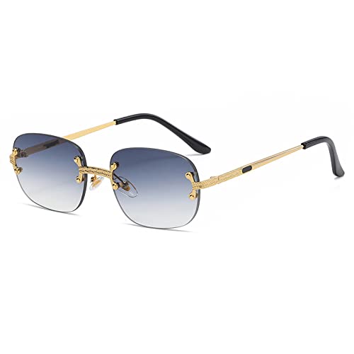 PenKee Randlose Sonnenbrille Frauen Retro Quadratische Rahmenlose Sonnenbrille Männliche Sonnenbrille Für Männer von PenKee