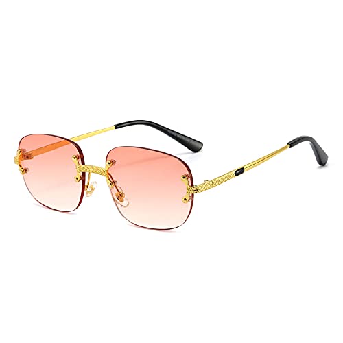 PenKee Randlose Sonnenbrille Frauen Retro Quadratische Rahmenlose Sonnenbrille Männliche Sonnenbrille Für Männer von PenKee