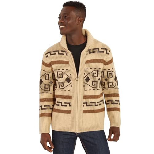 Pendleton Herren The Original Westerley Zip Up Cardigan Sweater Strickjacke, tan/braun, Mittel Pendleton Herren The Original Westerley Zip Up Cardigan Sweater Strickjacke, tan/braun, Mittel von Pendleton