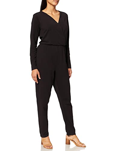 Peopletree Damen Odette Jumpsuit, Schwarz (Black Bk), 42 (Herstellergröße: 16) von People Tree