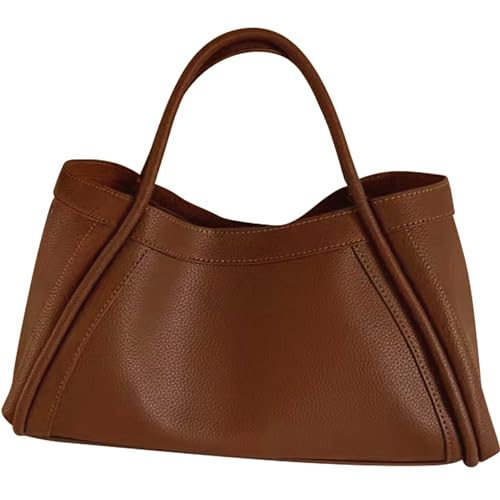 Peosaard Leder -Tasche für Frauen große Kapazität Lederhandtaschen mit Geldbeutel mit verstellbarem Modeheld/Schulterleder -Leder -Taschen Frauen für Arbeiten braune Lederbeutel Frauen von Peosaard