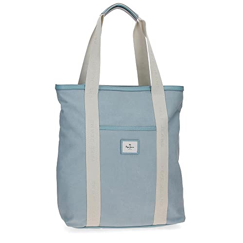 Pepe Jeans Cora Shopper Blau 35 x 40 x 12 cm Baumwolle von Pepe Jeans