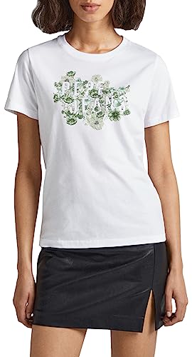 Pepe Jeans Damen Alice T Shirt, Weiß (Weiß), S EU von Pepe Jeans