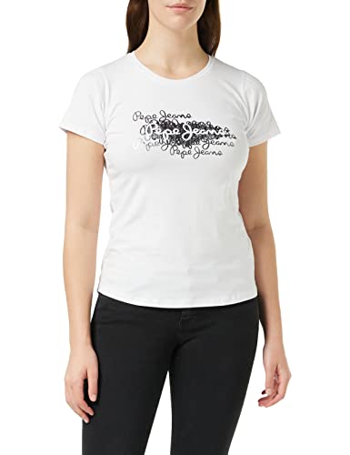 Pepe Jeans Damen Anna T-Shirt, White (White), S von Pepe Jeans