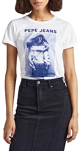 Pepe Jeans Damen Anne T-Shirt, White (White), M von Pepe Jeans