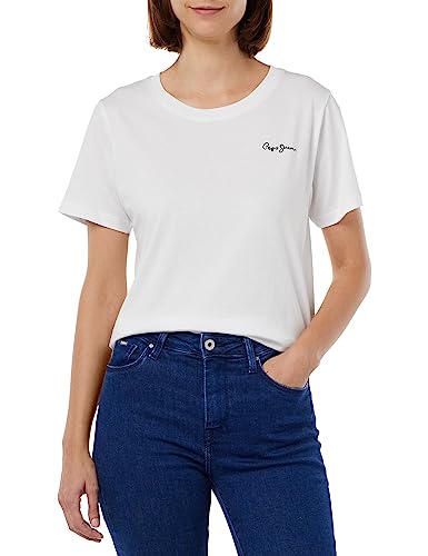 Pepe Jeans Damen Bertha T Shirt, Weiß (Weiß), L EU von Pepe Jeans