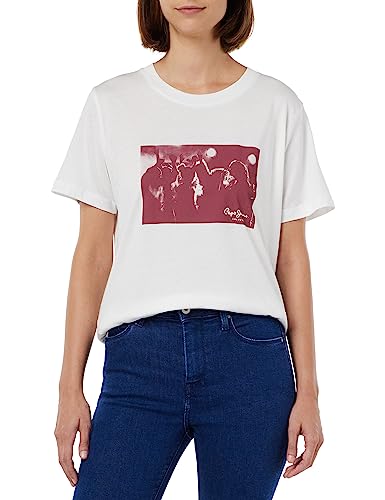 Pepe Jeans Damen Betty T-Shirt, White (White), L von Pepe Jeans