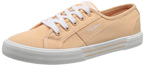 Pepe Jeans Damen Brady Basic W Sustainable Sneaker, Orange (Light Orange), 36 EU von Pepe Jeans