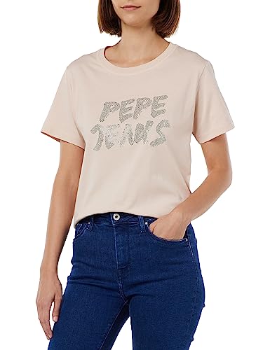 Pepe Jeans Damen Bria T Shirt, Rosa (Aschrose), L EU von Pepe Jeans