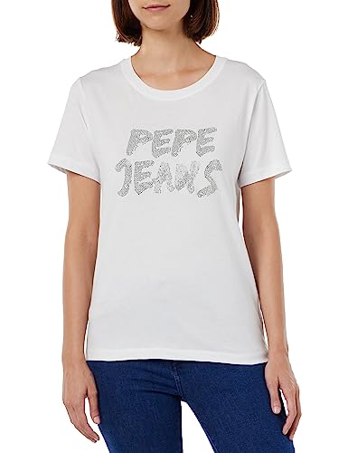 Pepe Jeans Damen Bria T-Shirt, White (White), XL von Pepe Jeans