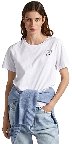 Pepe Jeans Damen Chantal T-Shirt, White (White), XS von Pepe Jeans