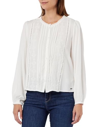 Pepe Jeans Damen Galena Blouse, White (Mousse), M von Pepe Jeans