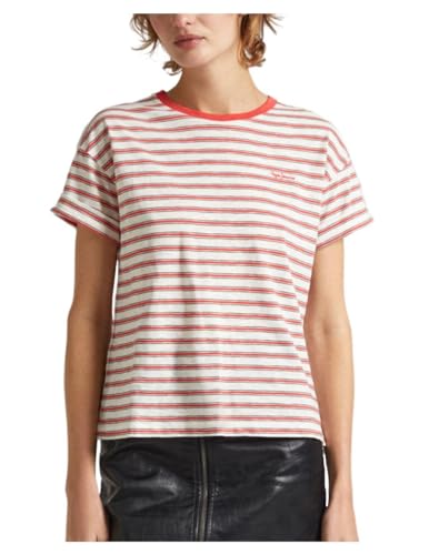 Pepe Jeans Damen Hagar T-Shirt, White (Mousse White), S von Pepe Jeans