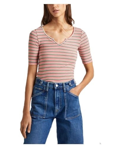 Pepe Jeans Damen Holly T-Shirt, White (Mousse White), L von Pepe Jeans