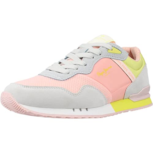 Pepe Jeans Damen London W MAD Sneaker, Fresh pink, 35 EU von Pepe Jeans