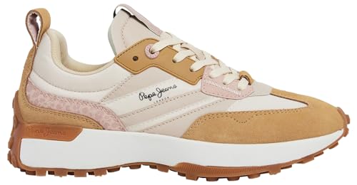 Pepe Jeans Damen Lucky Print Sneaker, Pink (Pale Beige), 5 von Pepe Jeans