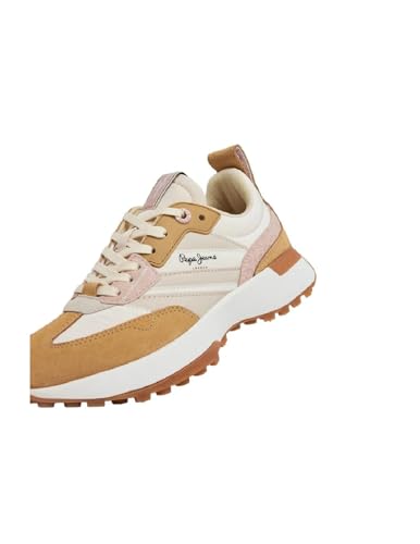 Pepe Jeans Damen Lucky Print Sneaker, Pink (Pale Beige), 8 von Pepe Jeans